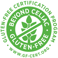 certified gluten free logo by beyond celiac gluten free certification program