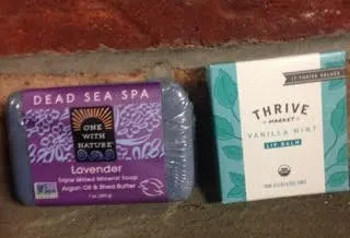 Dead Sea Spa Soap and Thrive Market Lip Balm