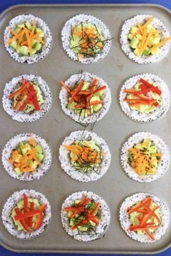 MUFFIN TIN SUSHI CUPS (VEGAN + GF)