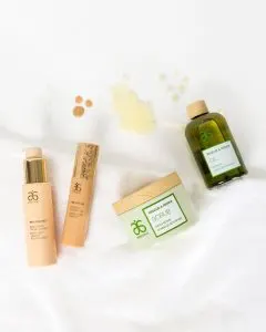 Arbonne's body wash, facial cleanser, and moisturizing oil