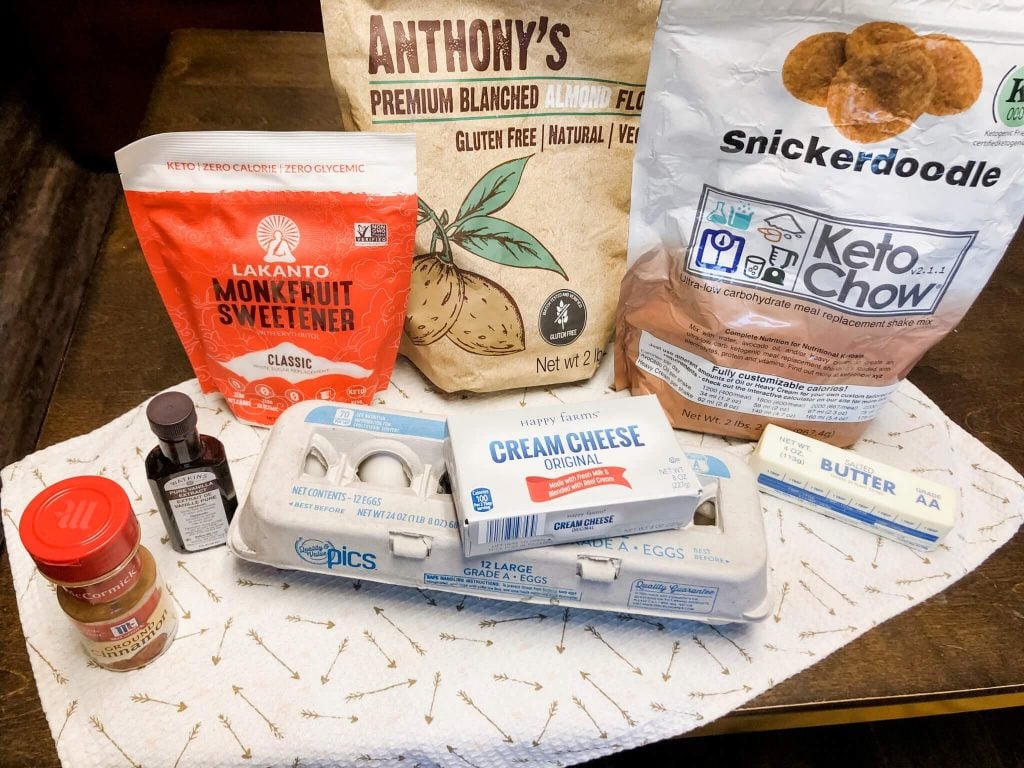 ingredients for Gluten-Free Keto Cinnamon Swirl Protein Muffins