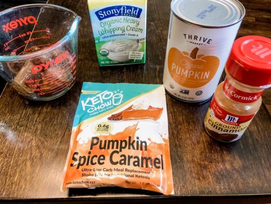 Low Carb Pumpkin Spice Frappuccino Made With Keto Chow - The Helpful GF
