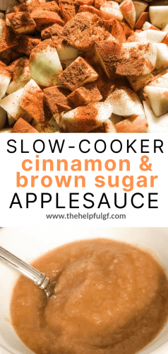 brown sugar cinnamon applesauce in the slow cooker