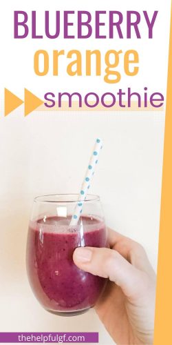 blueberry orange smoothie with pin text