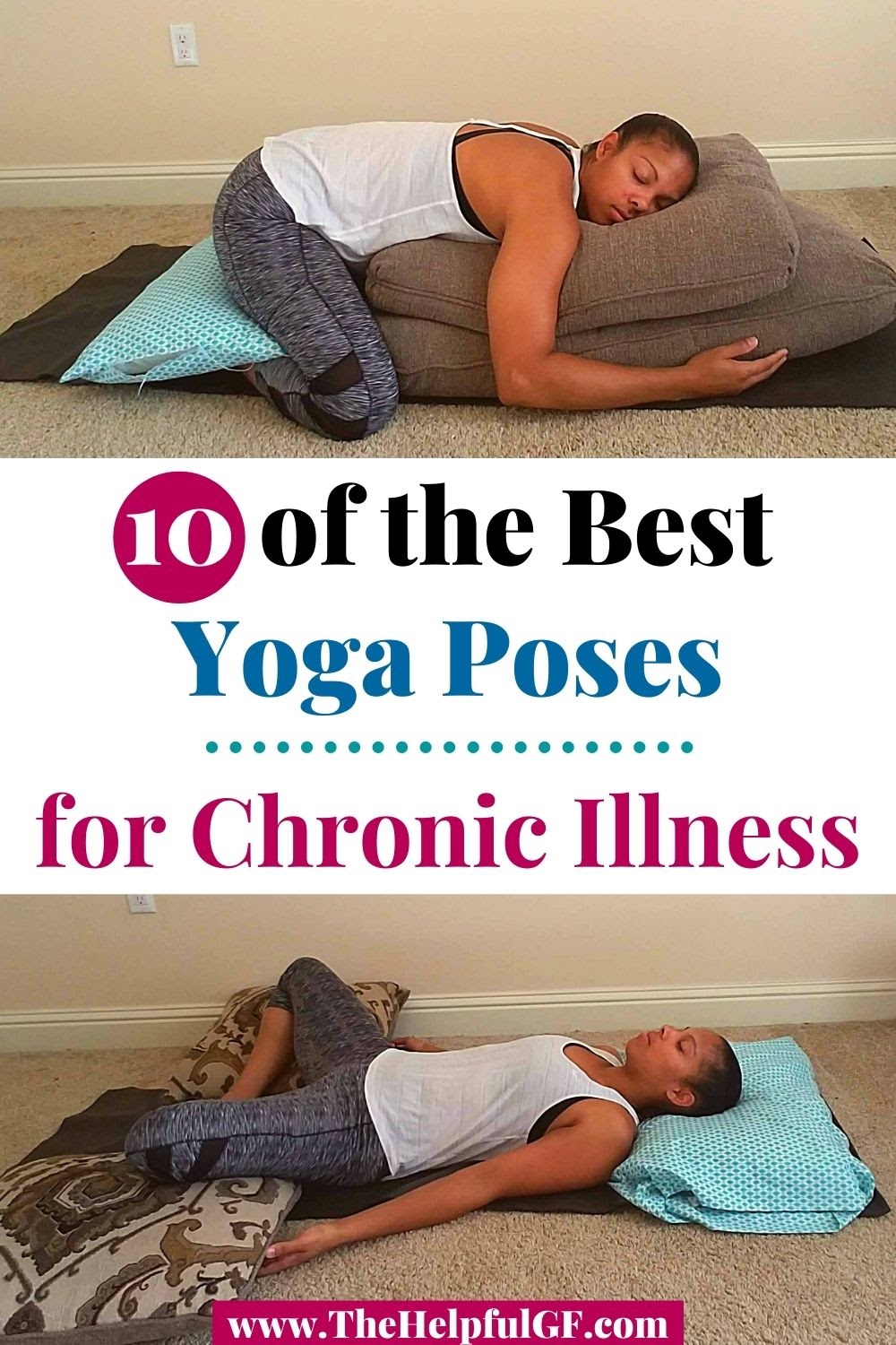 yoga poses for chronic illness pin