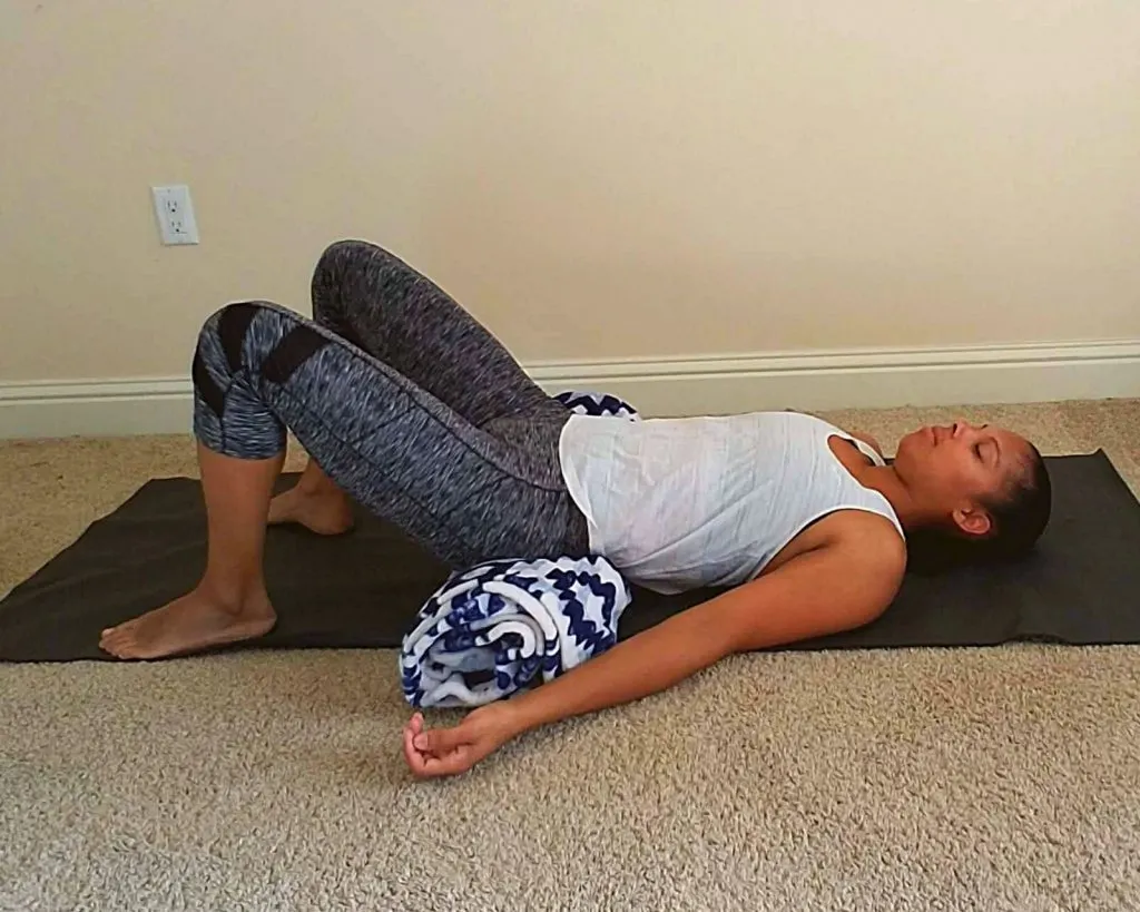 supported bridge pose