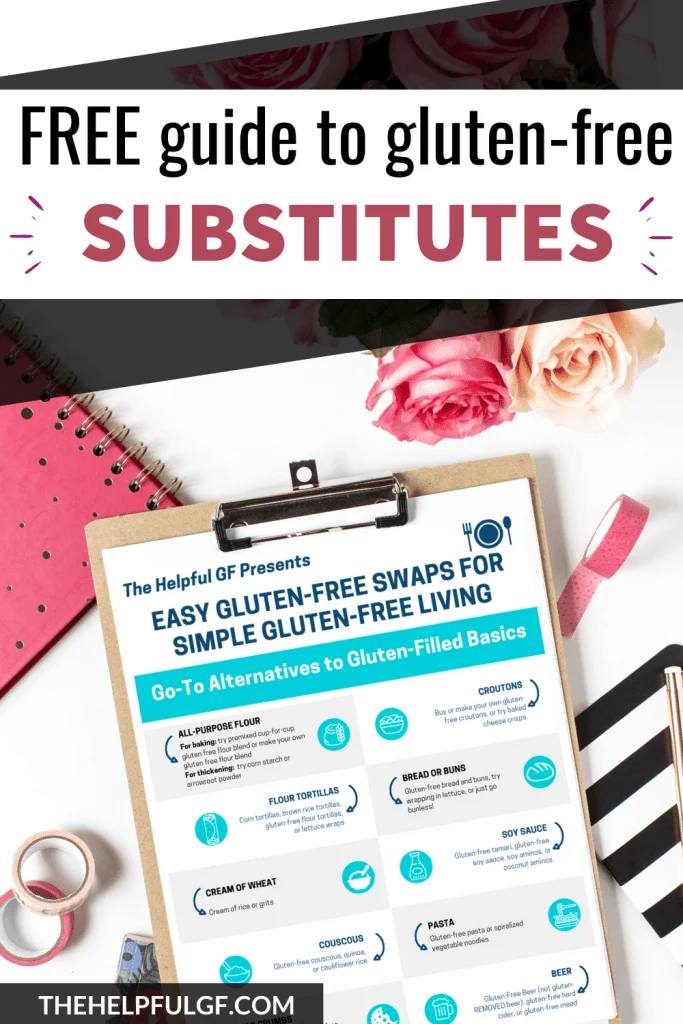 guide to gluten free substitutes image of free printable
