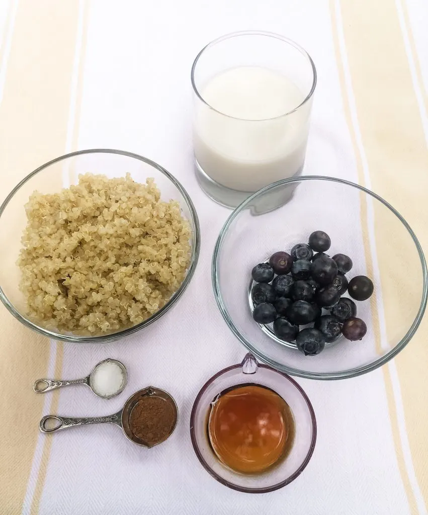 Ingredients for Blueberry Breakfast Quinoa