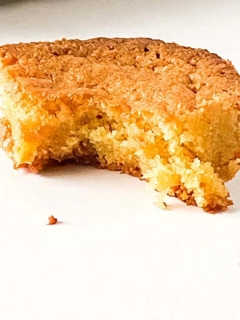 corner piece of almond flour blondies