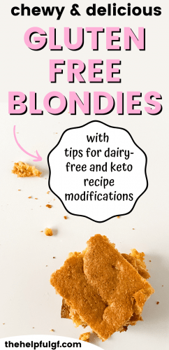 gluten free blondies pin image