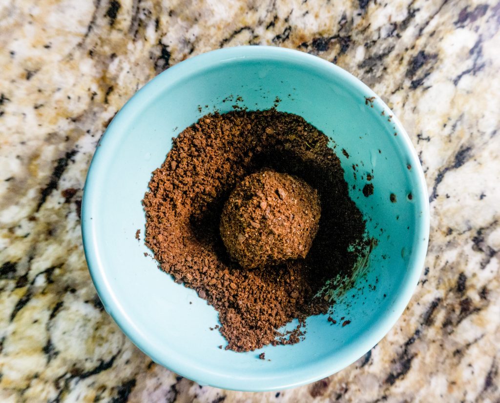 chocolate truffles rolled in espresso powder
