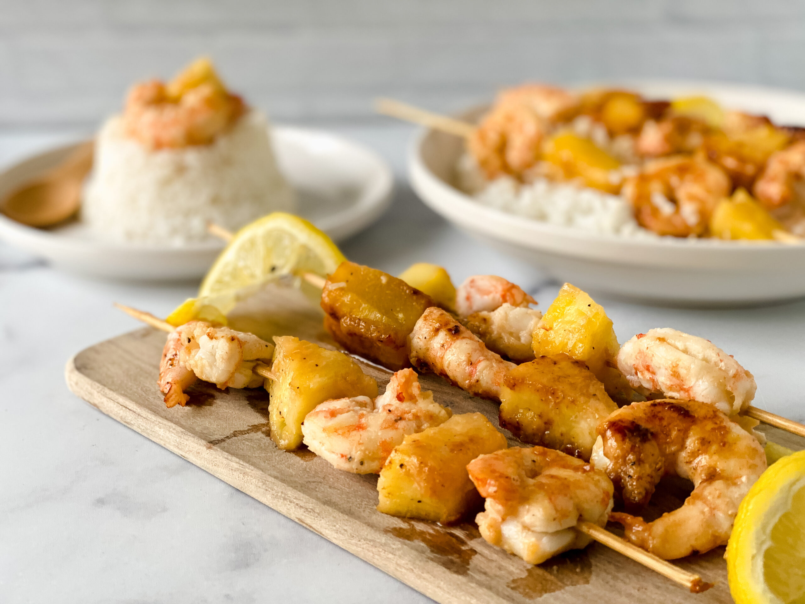 Honey Garlic Shrimp Skewers with Pineapple | Gluten-Free & Paleo