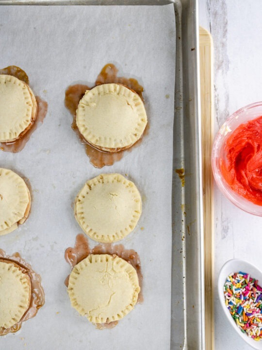 Golden Gluten Free Pop Tarts After Baking Before Frosting