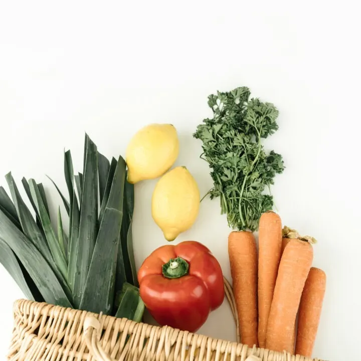 fresh vegetables in basket