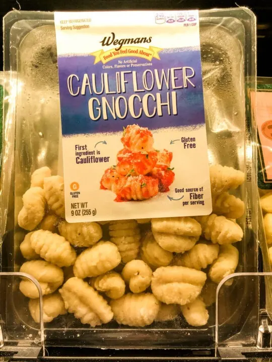 cauliflower gnocchi at wegmans in package