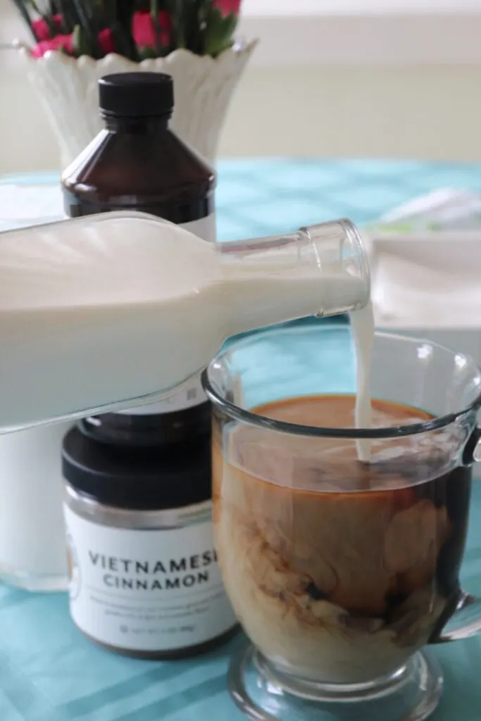 homemade coffee creamer from Family Around the Table