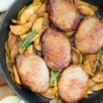 pan fried pork chops with cinnamon apples
