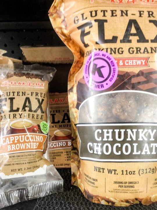 gluten free flax granola and flax brownies