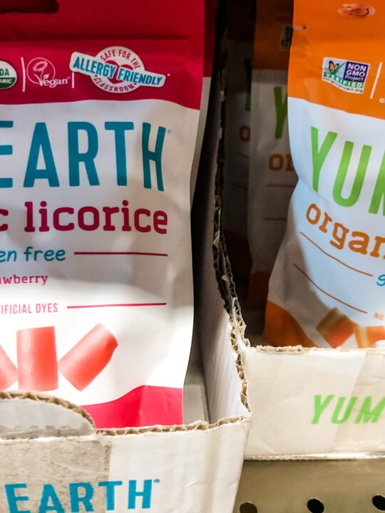 bags of yum earth organic candy licorice at strack and van til supermarket
