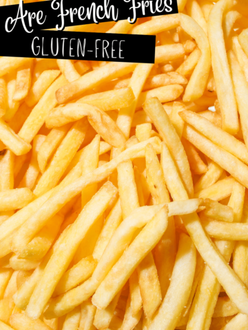 image text gluten free french fries over a pile of fast food french fries