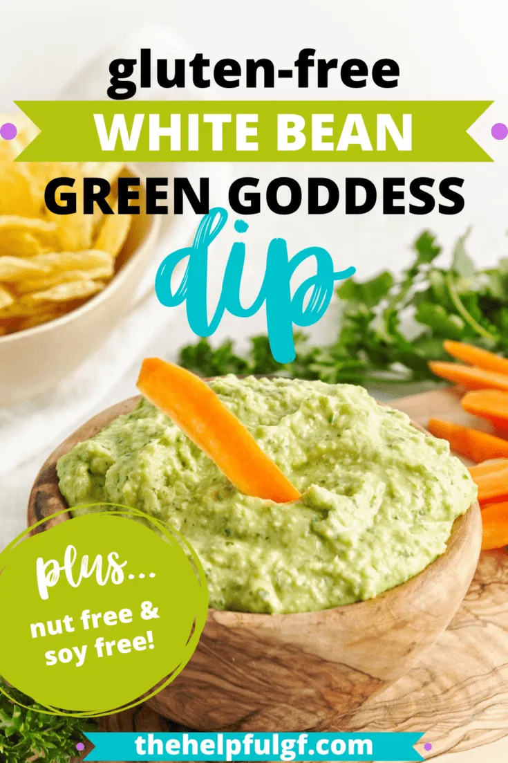 gluten free white bean green goddess dip soy free and nut free recipe