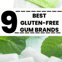 2 types of mint gum with text overlay that says 9 Best gluten free gum brands