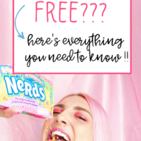 girl with pink hair eating nerds candy with pin text are nerds gluten free heres everything you need to know