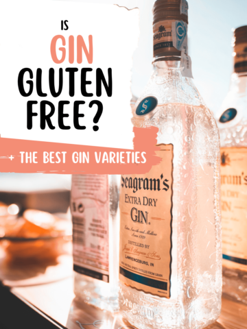 3 bottles of gin on a table with text overlay that says 'Is gin gluten free? + the best gin varieties'