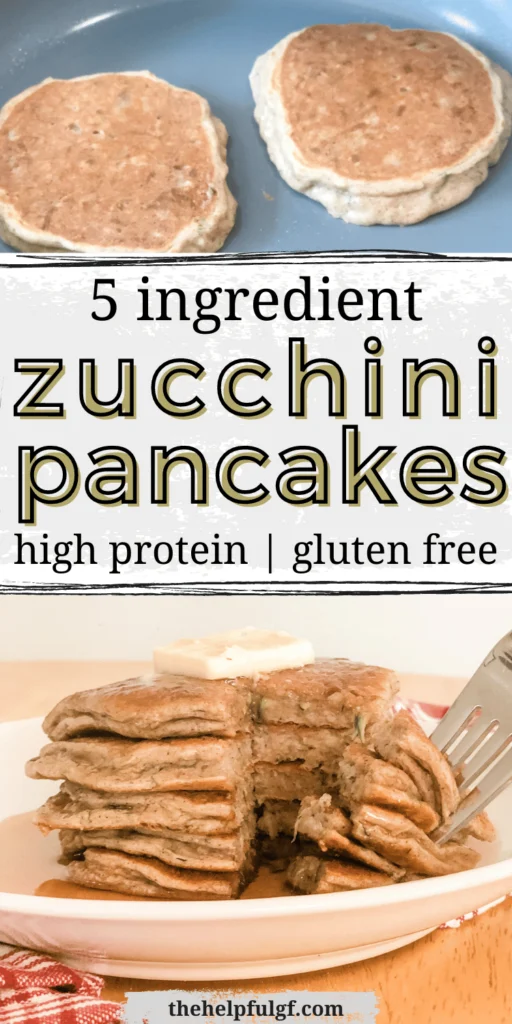 pin image of 5 ingredient zucchini pancakes