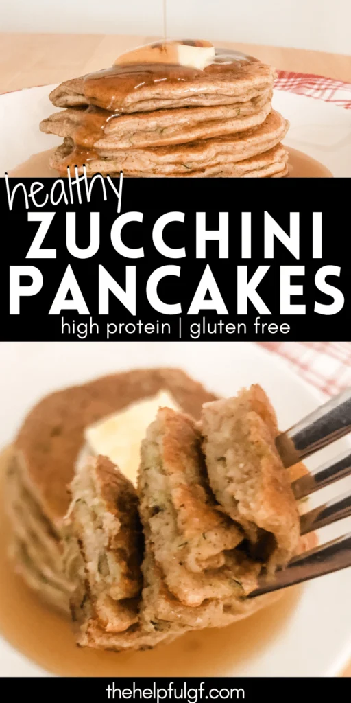 pin image of healthy zucchini pancakes