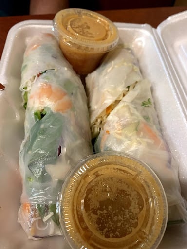 Gluten Free Spring Rolls with two dipping sauces from Asian Grill in Noblesville