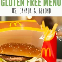 A photo of a McDonald's burger and fries sitting on a table with the text 