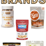 pictures of 5 gluten free peanut brands with pin text gluten free peanut brands and even more options