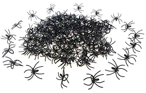 Dondor Plastic Spider Rings, 1.5" Inches, Pack of 144