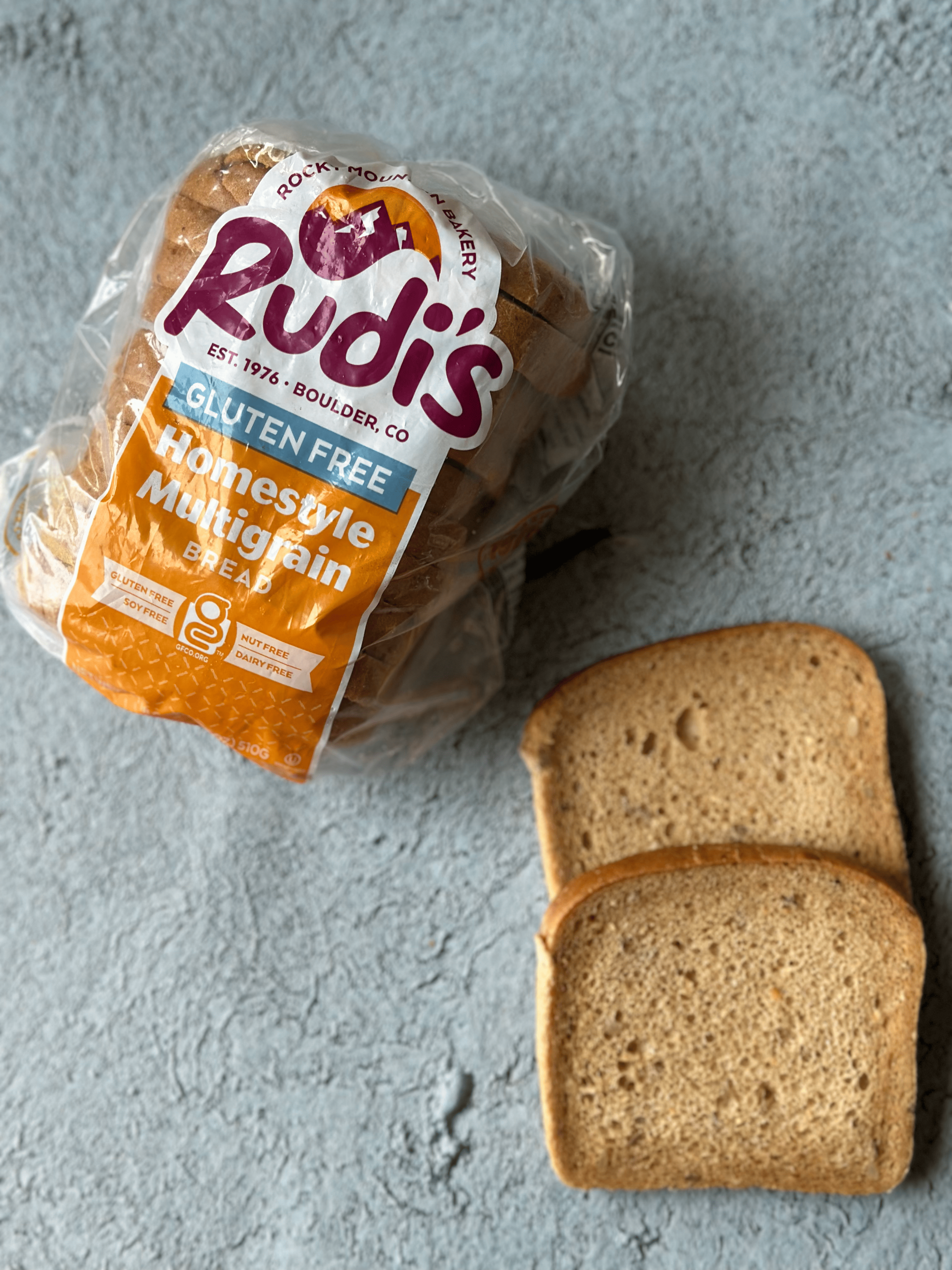 Rudis Gluten Free Multigrain Sandwich Bread, 18 Ounce - 8 per case.