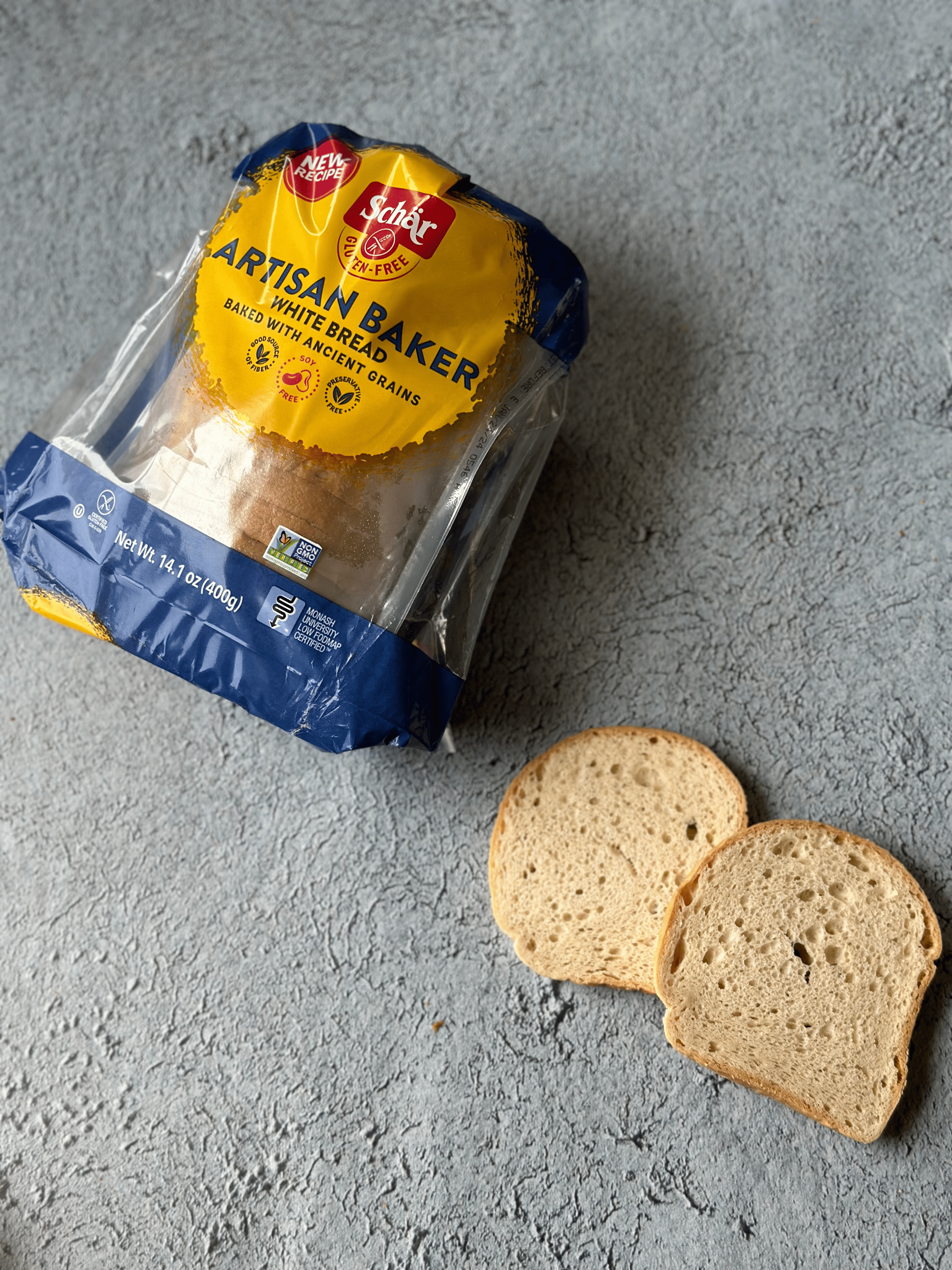 Schar - Artisan Baker White Bread - Certified Gluten Free - No GMO's, Dairy or Wheat - (14.01 oz) 2 Pack