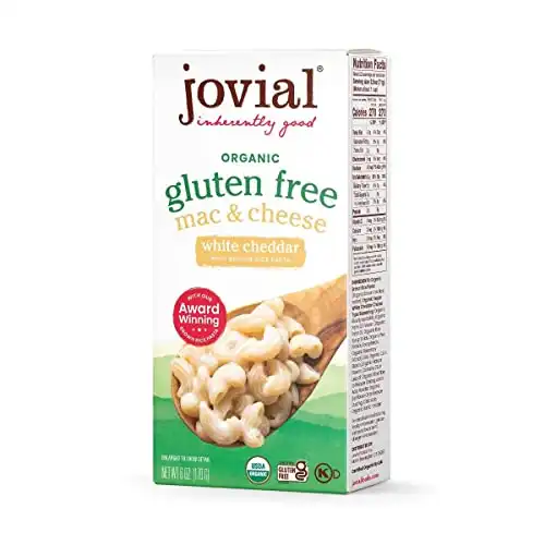 Jovial Organic Gluten Free White Cheddar Mac and Cheese - Whole Grain Pasta 6 Oz