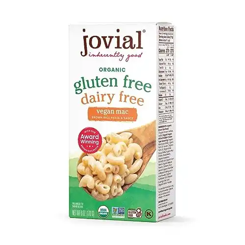 Jovial Organic Gluten Free Dairy Free Vegan Mac - Gluten Free Vegan Pasta