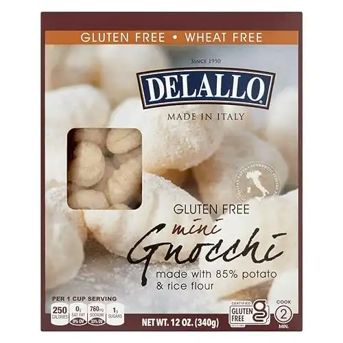DeLallo Gluten Free Potato & Rice Mini Gnocchi, 6-Pack