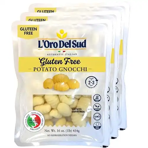 L'Oro Del Sud  Gluten Free Potato Gnocchi, 3 Pack