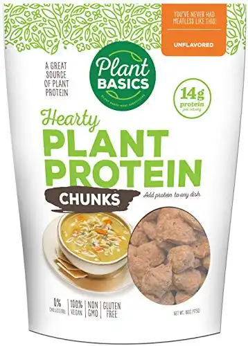 Plant Basics - Hearty Plant Protein - Unflavored Chunks, 1 lb