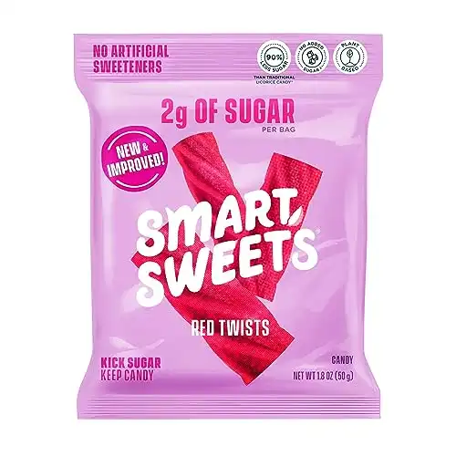 SmartSweets Red Twists, Licorice (Pack of 12)