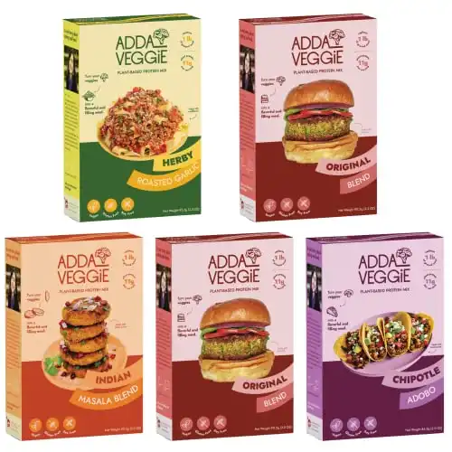 Adda Veggie Plant-Based Meal Starter Crumbles - Classics Variety 5-Pack