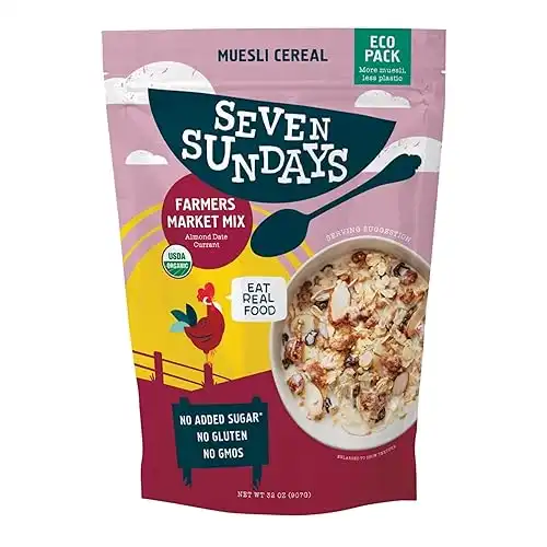 Seven Sundays Organic Muesli Cereal, Farmers Market Almond Date Currant