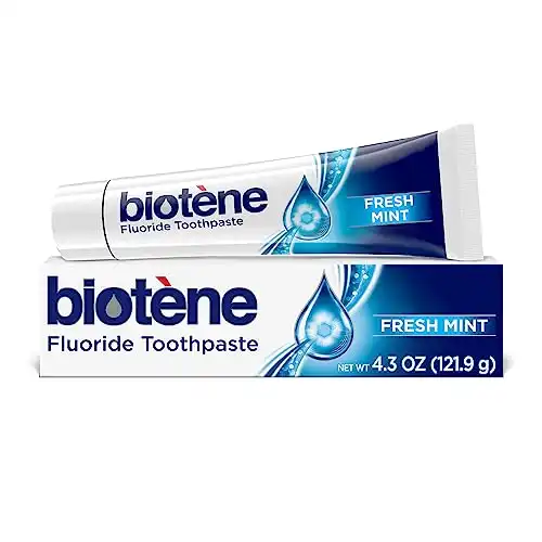 biotène Fluoride Toothpaste for Dry Mouth Symptoms, Bad Breath Treatment and Cavity Prevention