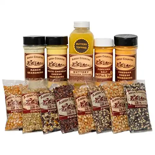 Amish Country Popcorn | Popcorn Kernels and Variety Topping Bundle