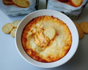 baked italian dip in bowl