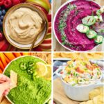 thumbnail image with collage of gluten free cold dips recipes