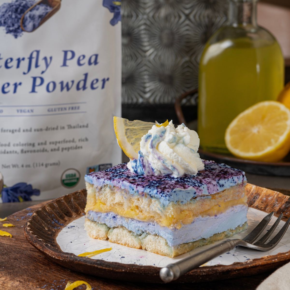 butterfly pea lemon tiramisou